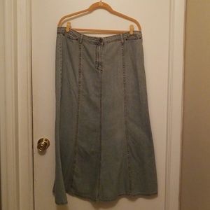 Vintage J.Crew denim maxi skirt
